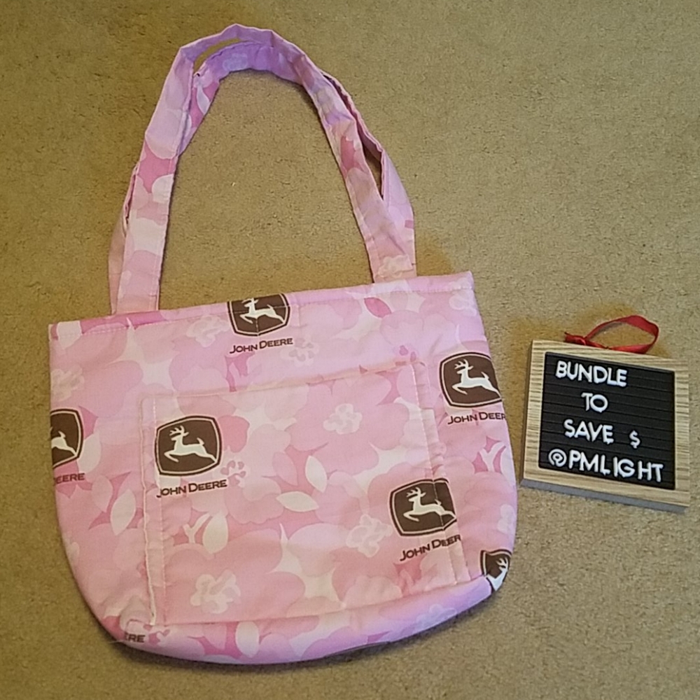 John Deere Pink Camouflaged Handmade Bag by Rosa